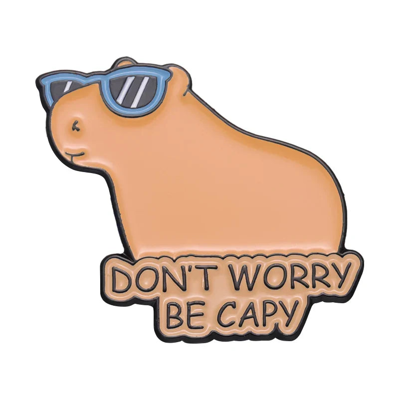Capybara Bee Enamel Pin Brooch Lapel Jewelry Gift Accessories