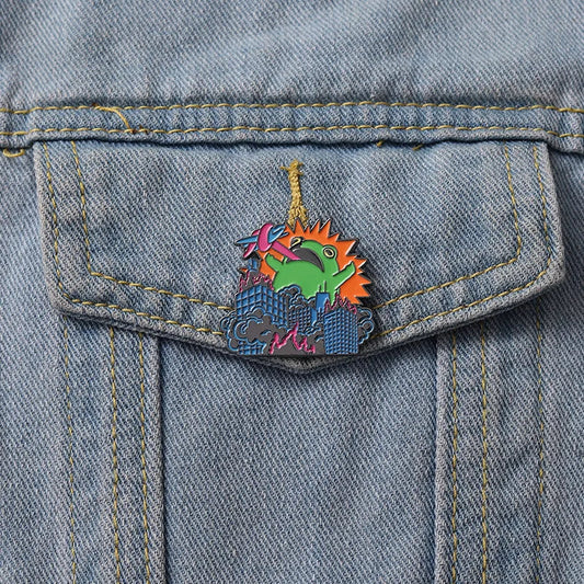 Scary Frog Monster Enamel Pins Cartoon Jewelry Gifts Wholesale