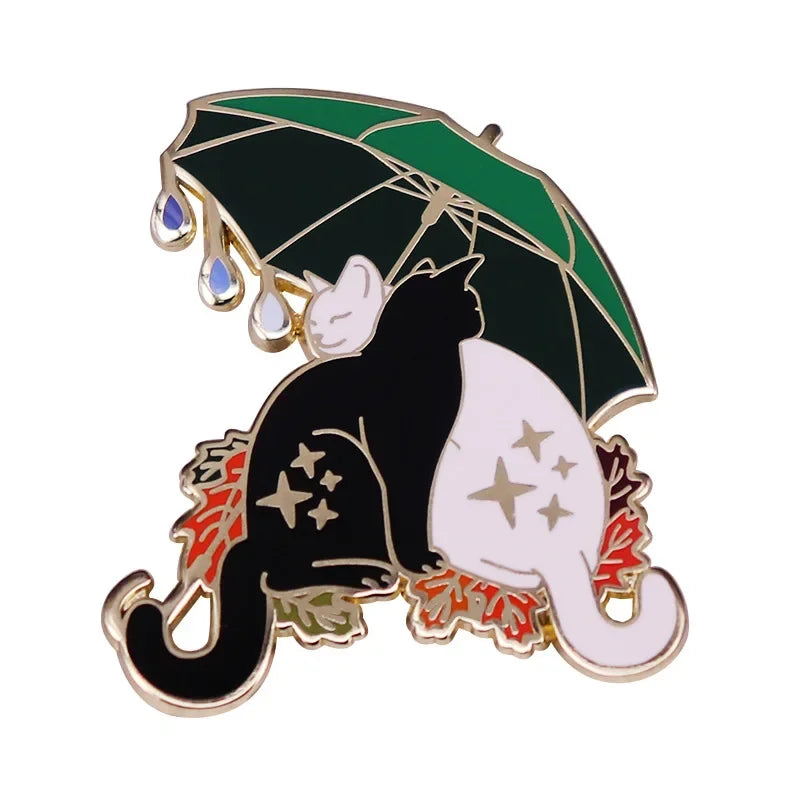 Cute Kitten Enamel Pins Cartoon Animal Lapel Badge Brooch Gift