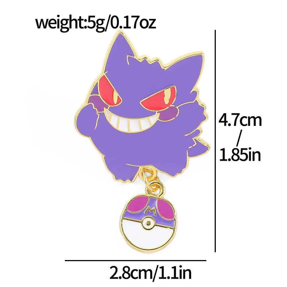 Pokemon Enamel Pins Cute Pikachu Squirtle Charmander Brooches Badges Gifts
