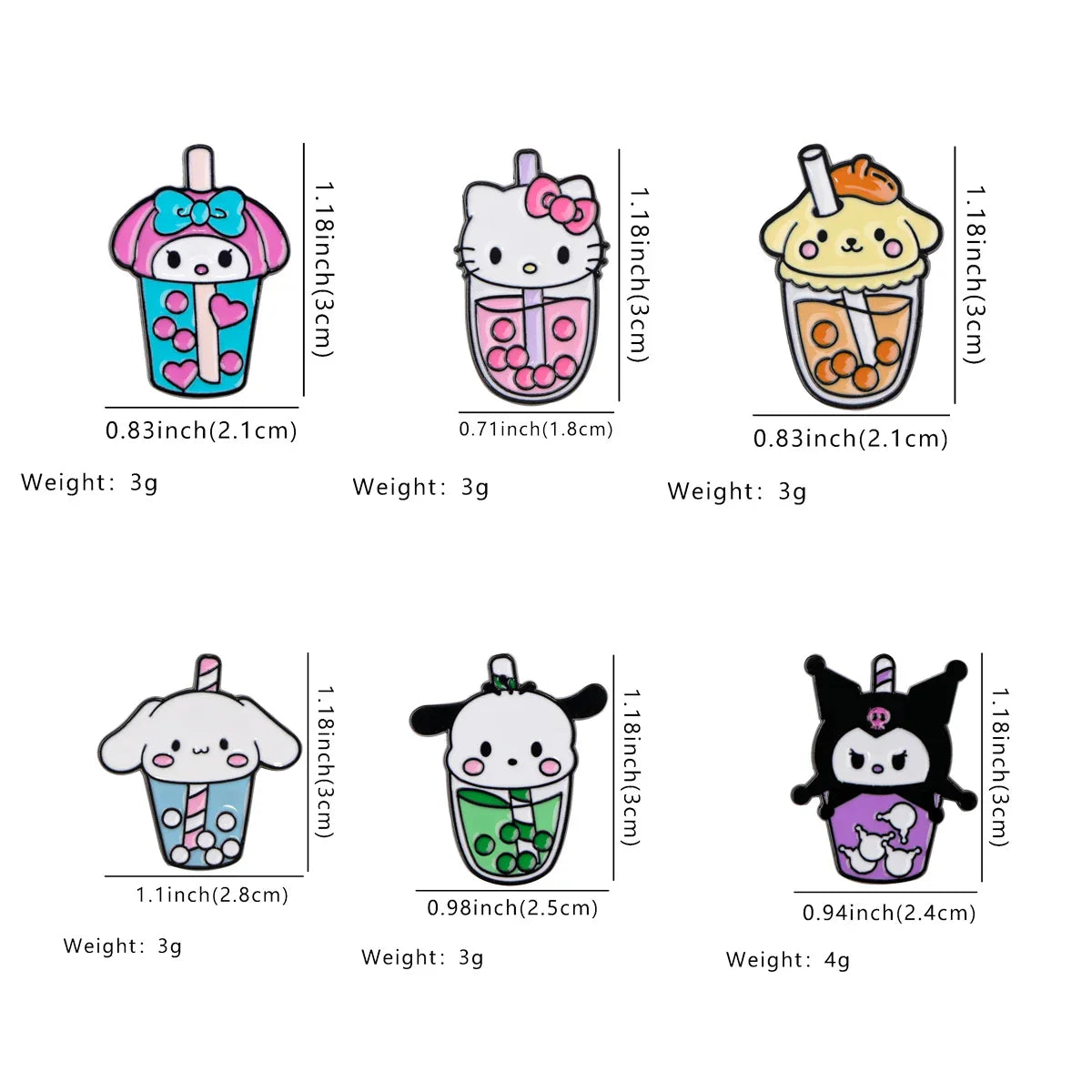 Bubble Tea Cartoon Enamel Pins Brooch Lapel Badges Fashion Accessories Gifts