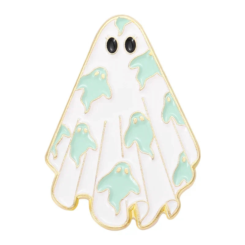 Cute Ghost Halloween Enamel Pins Spooky Brooches Lapel Backpack Badge Jewelry Gifts