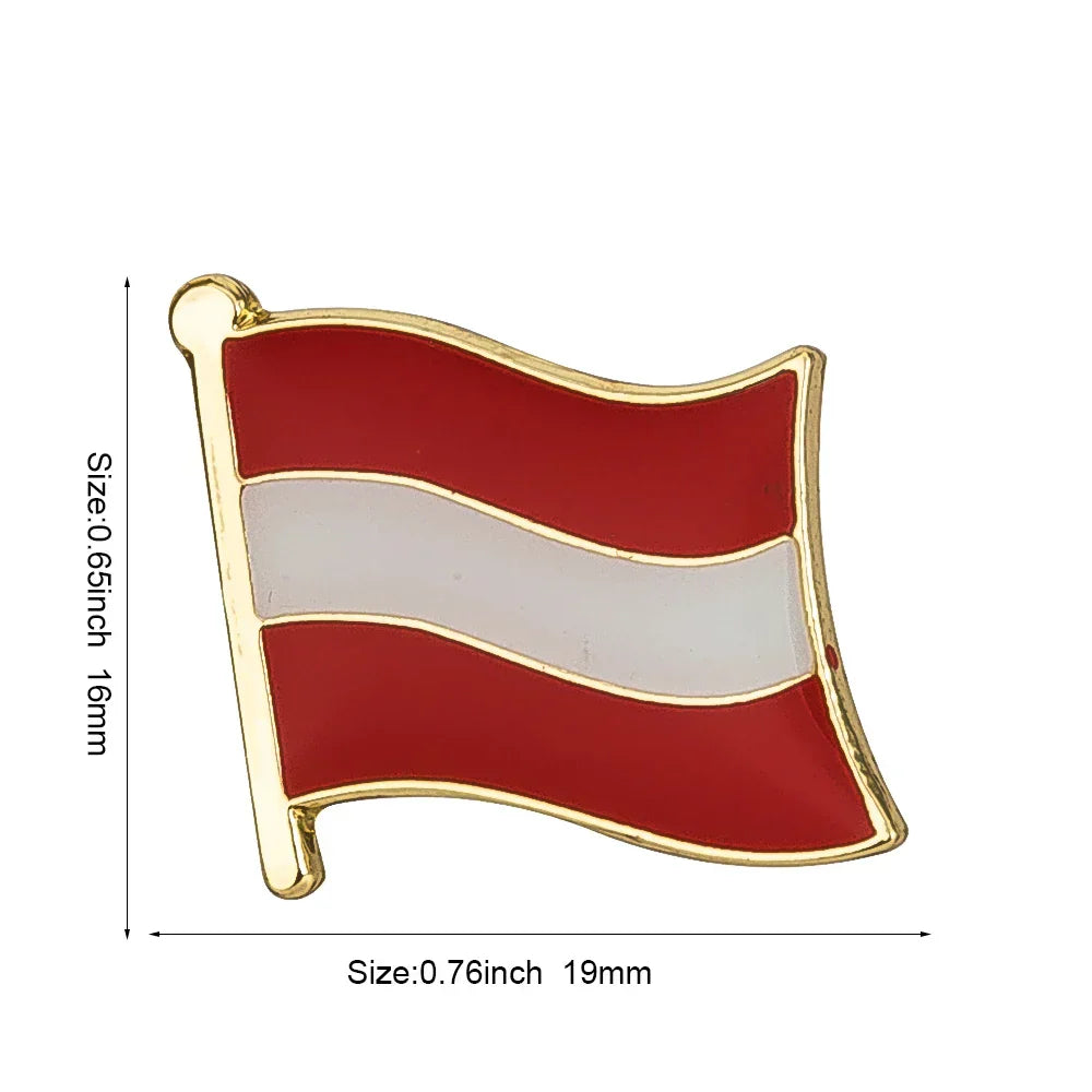 Austria Flag Metal Pin Badge Rozet Makara Replica Coins KS-0019