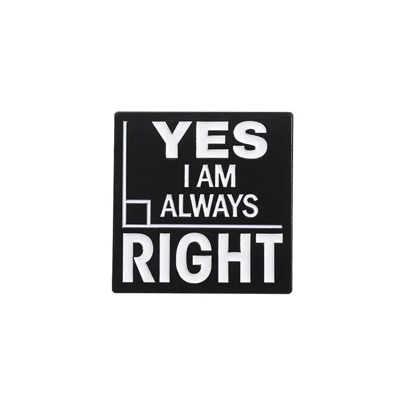 Funny Quote Enamel Pin Brooch Jewelry Backpack Lapel Badge Gift