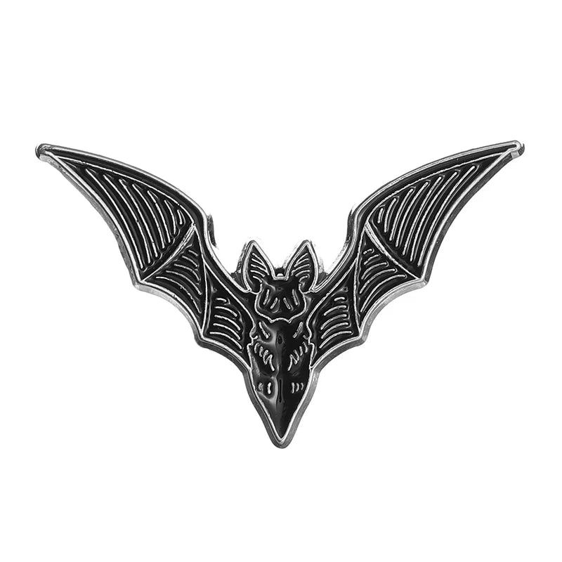 Gothic Bat Enamel Pins Halloween Brooches Lapel Badges Jewelry Gift