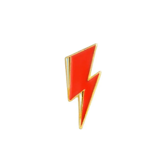 Red Lightning Enamel Brooches GLAM ROCK Aladdin Sane Pins Jewelry Gift