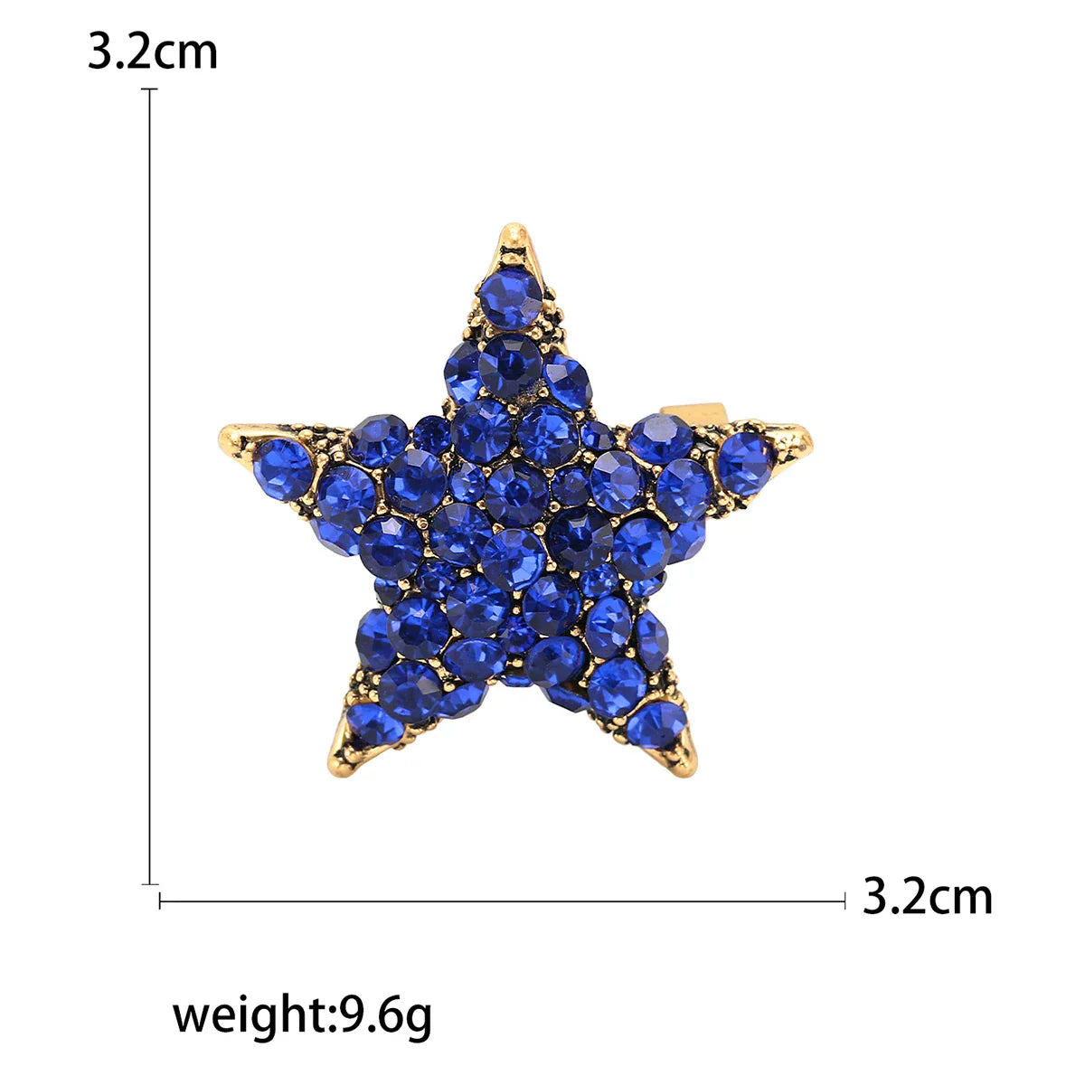 Rhinestone Star Brooch Tassel Pins Jewelry Accessories