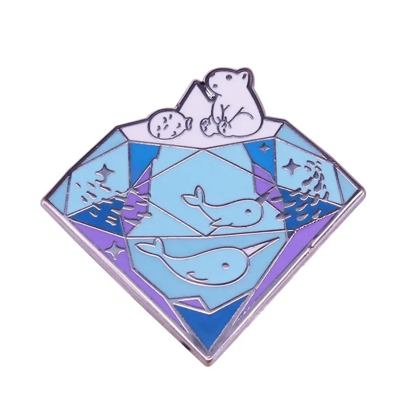 Polar Bear Enamel Pin Brooch Badge Jewelry Gift