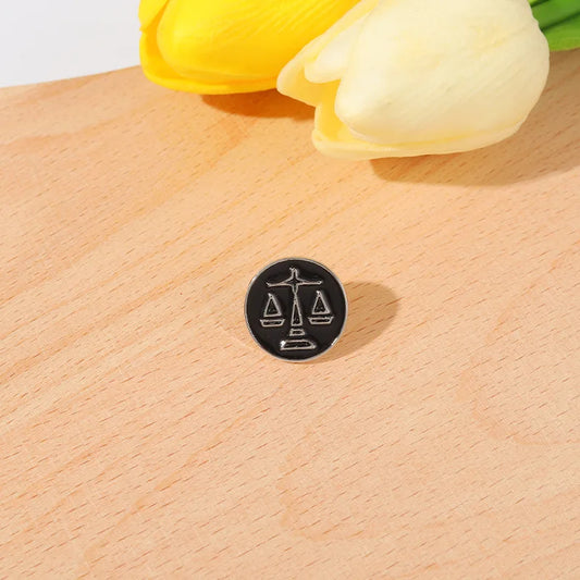 Libra Metal Brooch Pins Denim Hat Badge Jewelry Gift for Women Kids
