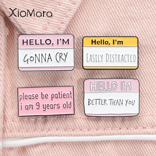 Custom Enamel Pin Funny Quote Brooch Lapel Badge Jewelry