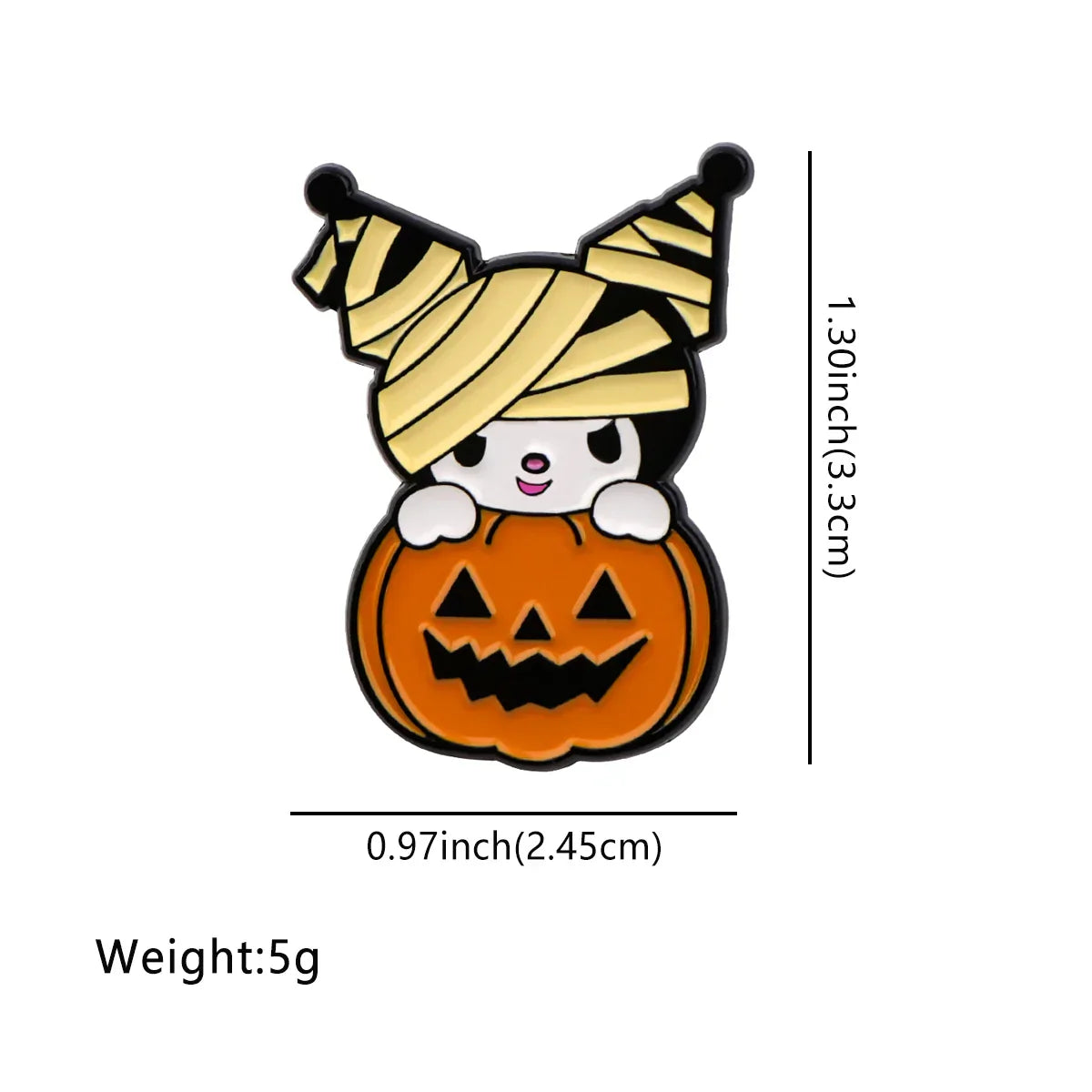 Kawaii Halloween Enamel Pumpkin Brooch Lapel Pin Accessories