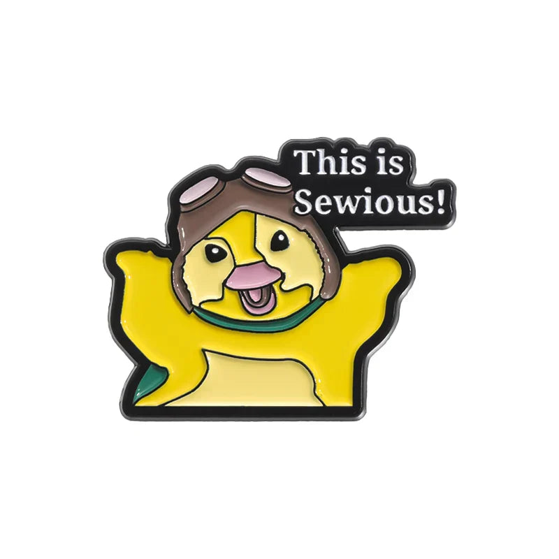 Cute Yellow Duck Enamel Pin Brooch Lapel Backpack Badge Jewelry Gift