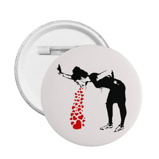 Lovesick Banksy Street Art Pin Badge Brooch Gift