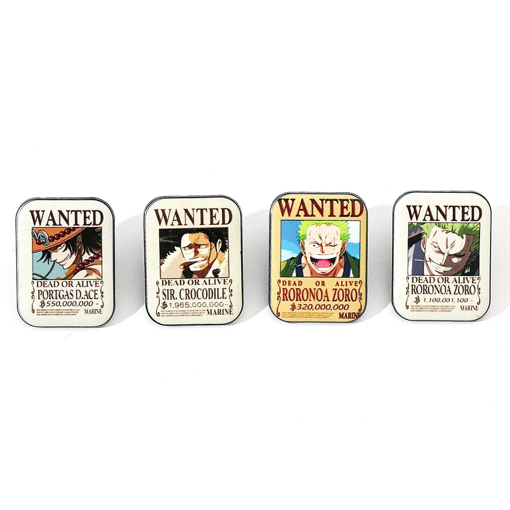 Anime Luffy Enamel Pin Set - Metal Brooch Badge for Clothing & Backpacks