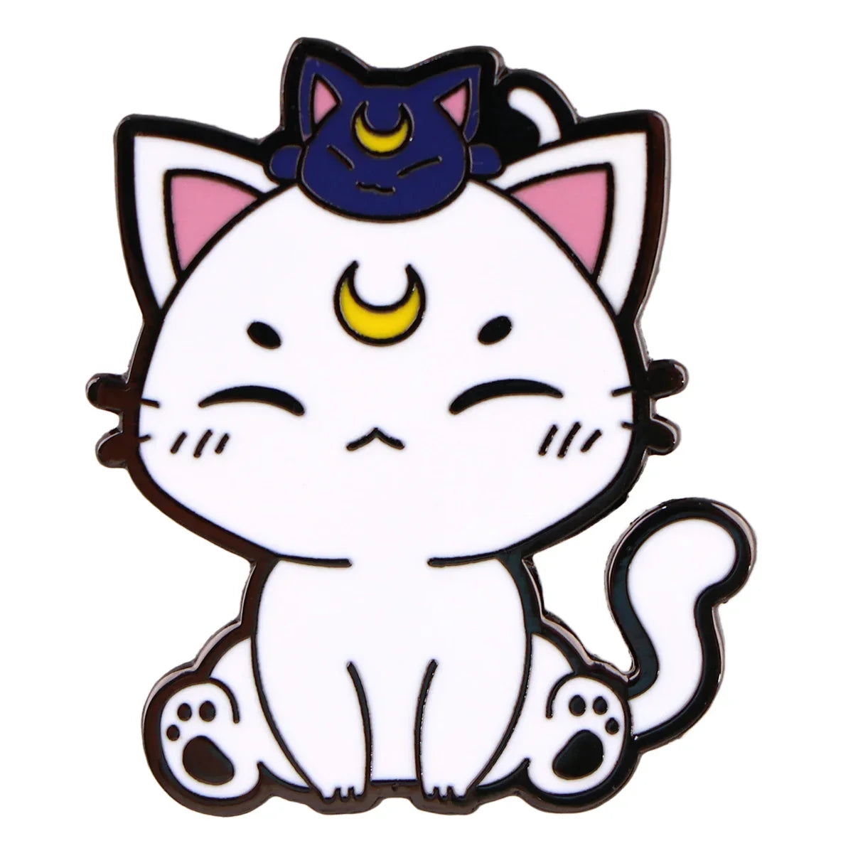 Moon Cat Enamel Pins Anime Brooch Lapel Badges Jewelry Gifts