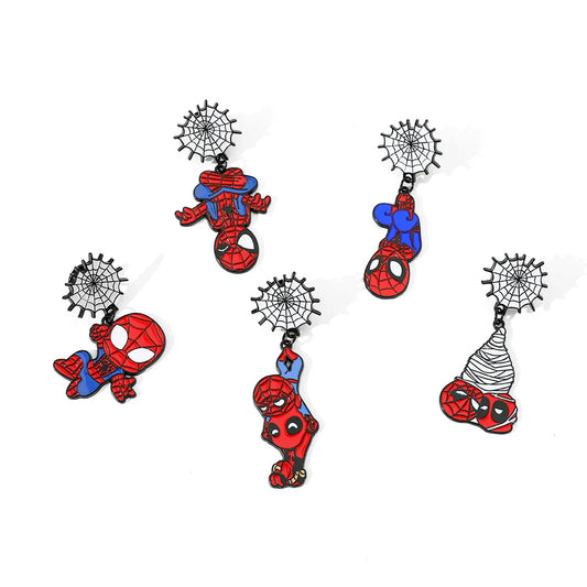Spider-Man Enamel Pin Set: 5-Piece Brooch for Backpack or Clothing