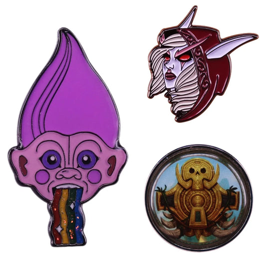 Hard Enamel Pins Game Sylvana Windrunner Banshee Warchief Badge Lapel Brooch Jewelry Gift Wholesale