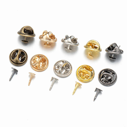 50pcs Nail Tie Tack Lapel Pin Back Clutch Butterfly Clasp Brooch Jewelry Crafts