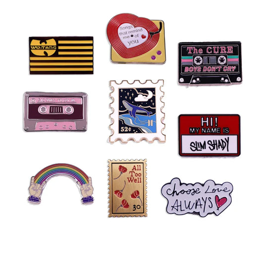 Rock Band Enamel Pin Music Album Brooch Badge Fan Jewelry Gift Accessory