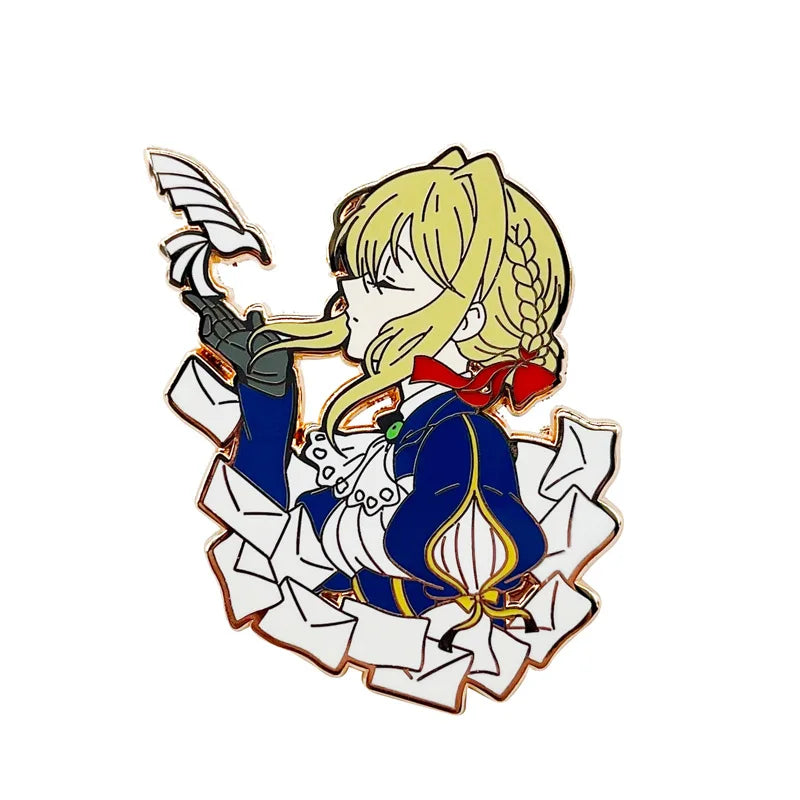 Anime Love Enamel Brooch Lapel Hat Backpack Pins Fashion Jewelry Gifts