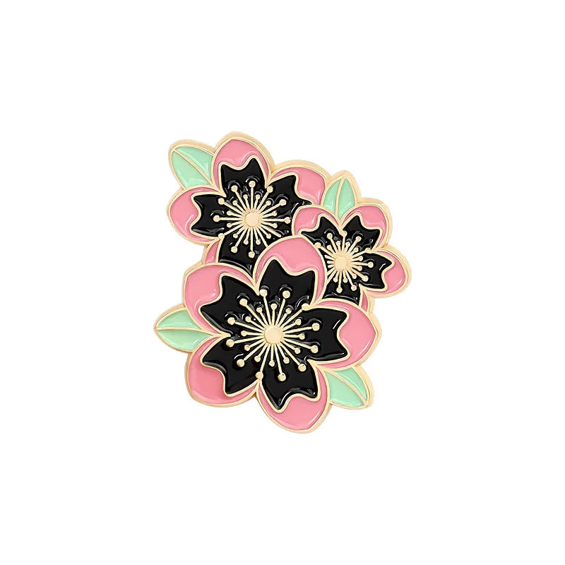 Sakura Enamel Pin Brooch Cartoon Lapel Pins Backpack Badges Fashion Jewelry