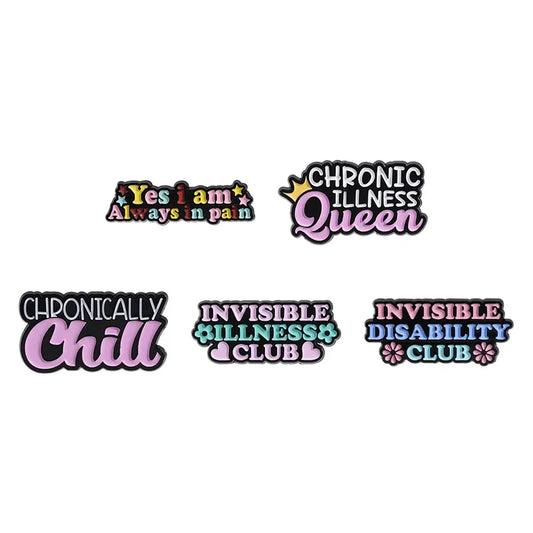 Invisible Illness Enamel Pins Chronic Illness Queen Brooch Pain Badge Lapel Jewelry Gifts
