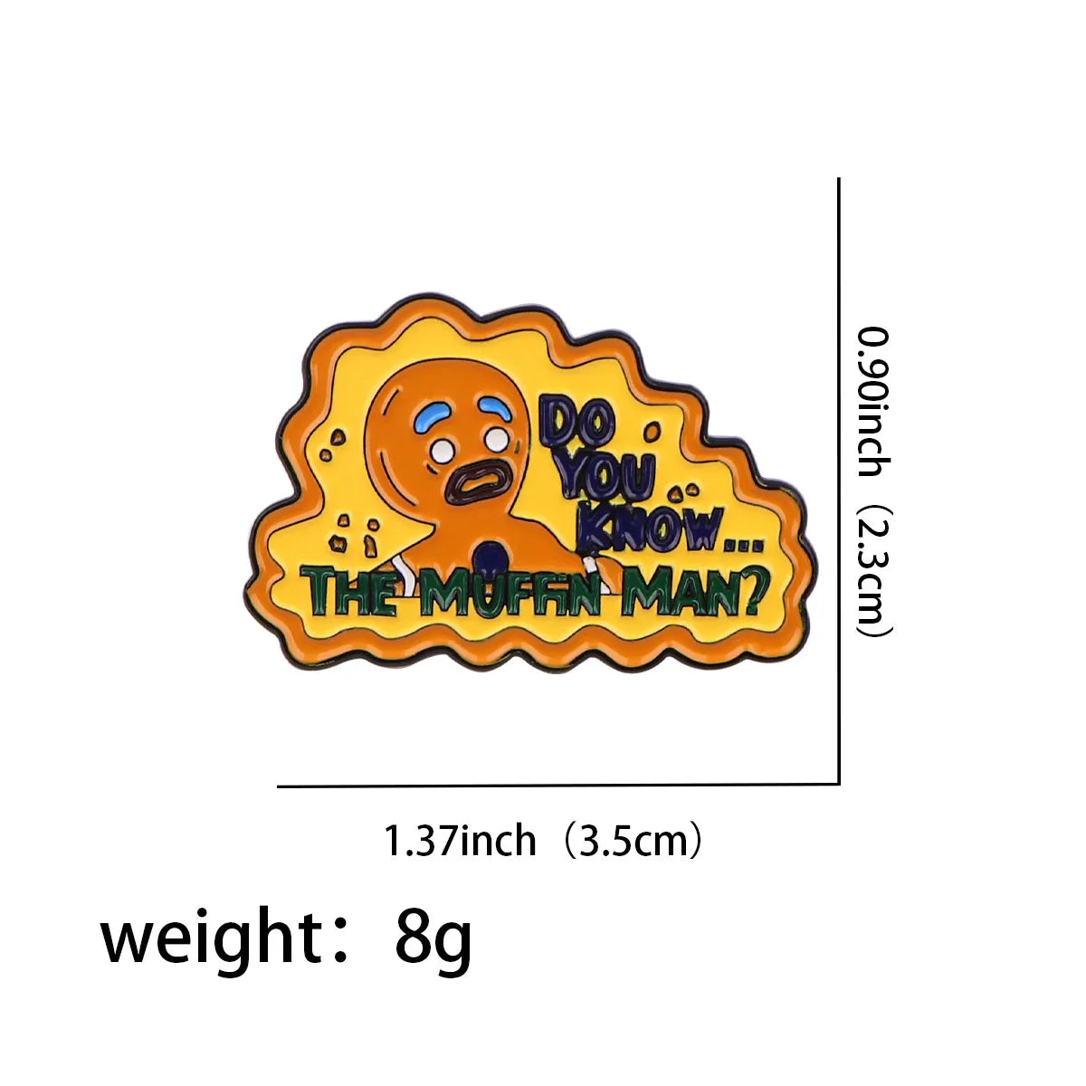 Gingerbread Man Enamel Pin Brooch Orange Metal Jewelry Kids Gifts