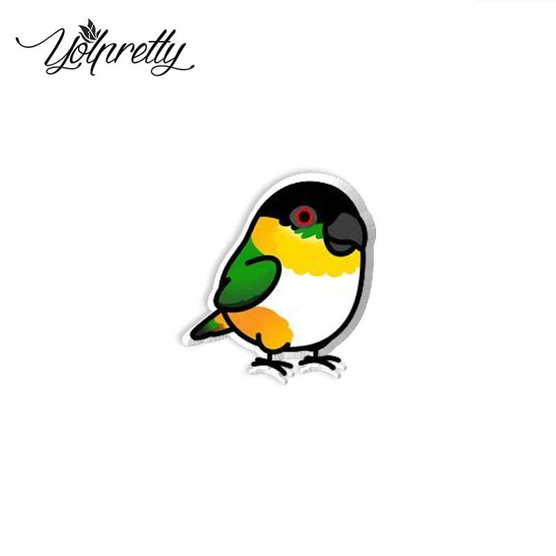 Colorful Parrot Cartoon Bird Acrylic Epoxy Lapel Pin
