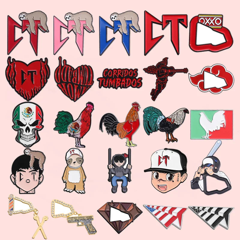 Trendy Sloth Lapel Hat Cyberpunk Anime Pins Accessories