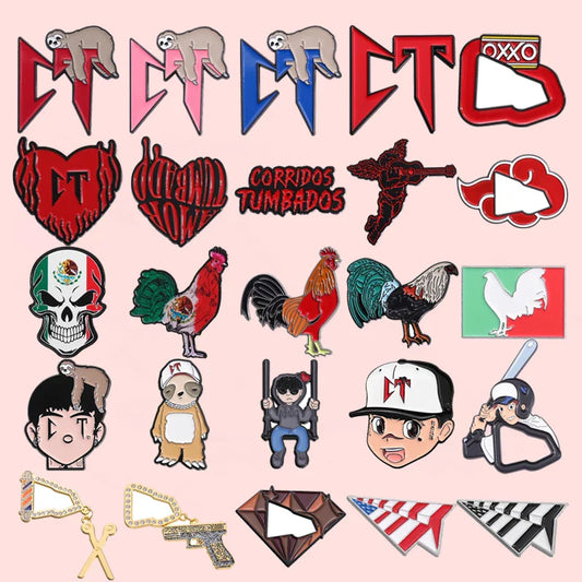 Trendy Sloth Lapel Hat Cyberpunk Anime Pins Accessories