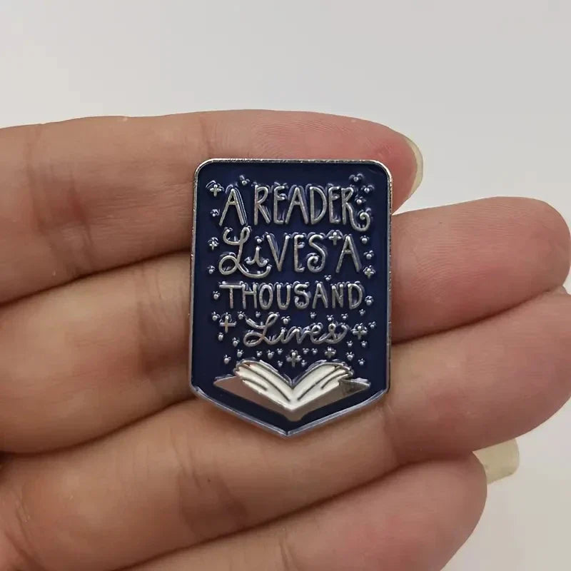 Reader Lives Enamel Brooch Pin Backpack Hat Lapel Badge Fashion Jewelry Accessories