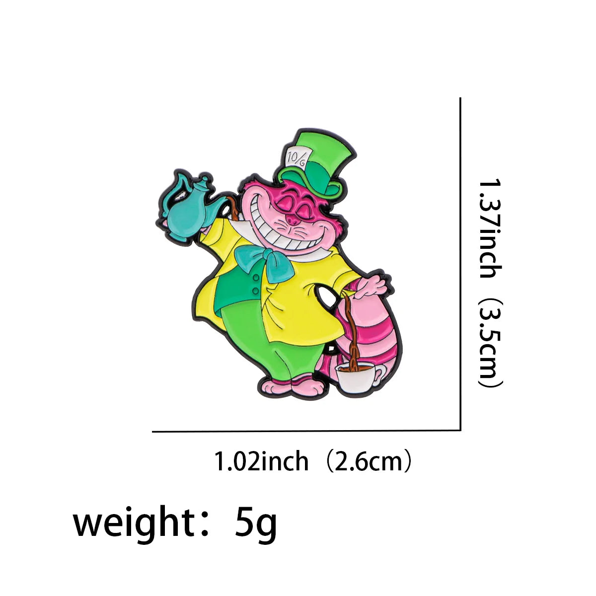 Funny Coffee Cat Enamel Pin Lapel Brooch Badge for Backpacks and Clothes