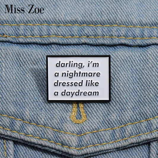 Humorous Satire Enamel Pins - Nightmare Daydream Brooch Lapel Badge Jewelry Gift