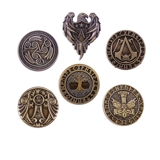 Retro Metal Badge Men's Backpack Pin Denim Jacket Brooch Jewelry Gift