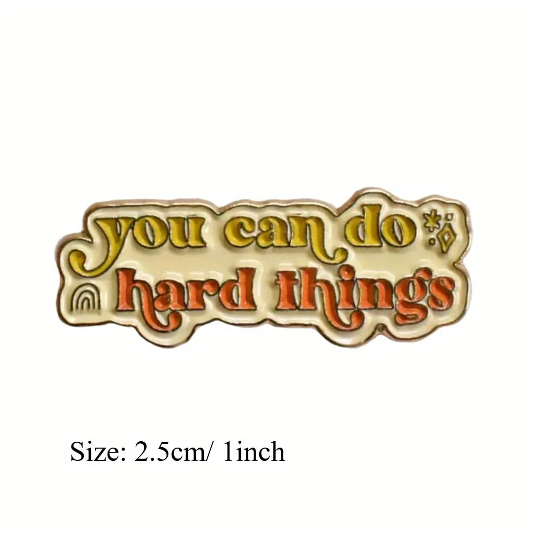Hard Things Enamel Pin | Inspirational Teacher Gift | Backpack Brooch Accessory