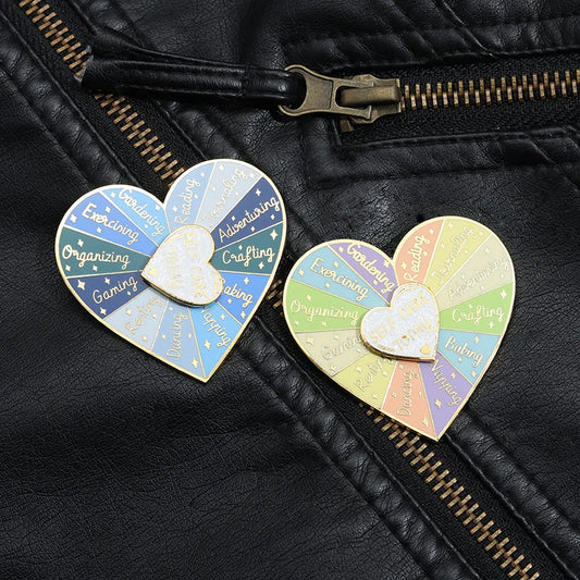 Enamel Heart Brooch Pin Badge Jewelry Gift Accessories