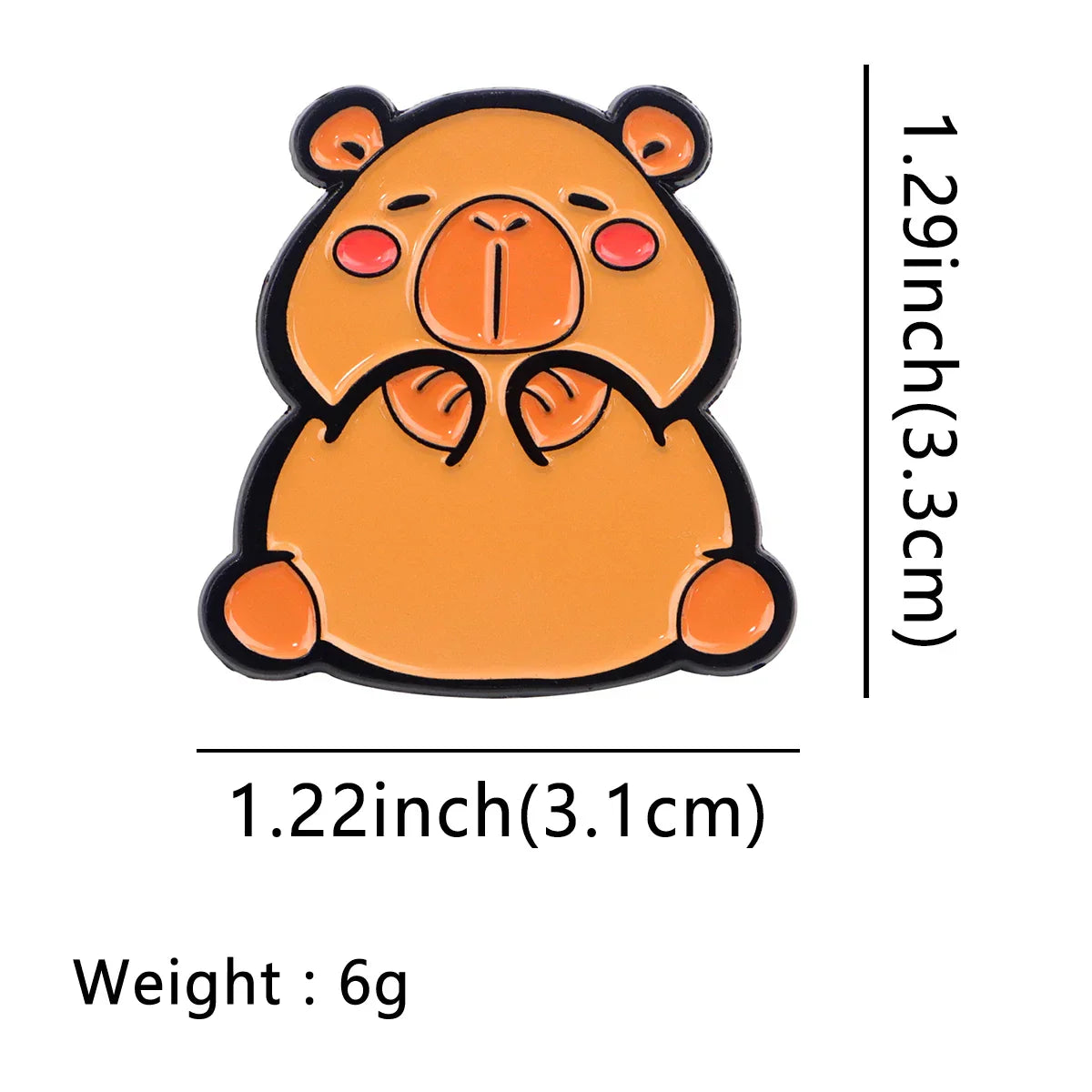 Kawaii Capybara Enamel Pins Brooches for Kids Clothing & Backpacks