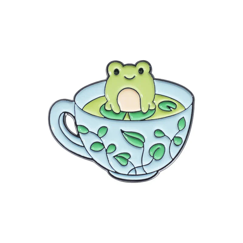 Kawaii Animal Enamel Pins: Bat, Ghost, Capybara, Duck, Frog Brooches Lapel Badges Gift