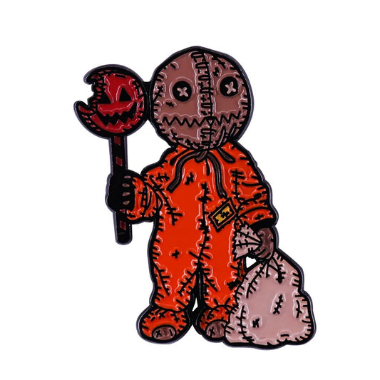 Horror Movie Trick R Treat Sam Pumpkin Enamel Pin Brooch Badge Accessory