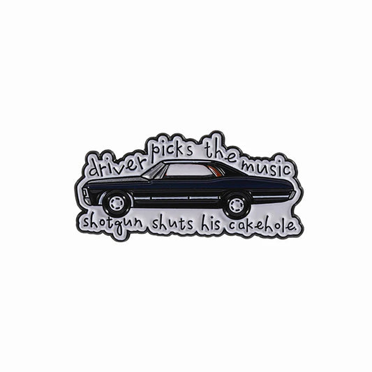 TV Show Car Badge Enamel Pin: Driver Picks Music Brooch Lapel Jewelry Gift