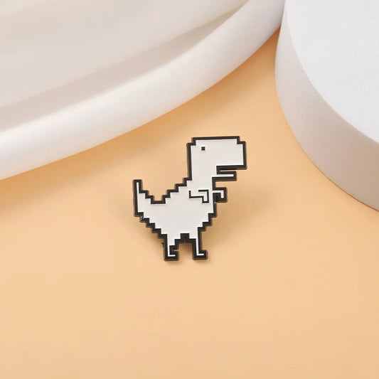 Pixel Dinosaur Enamel Pins Brooch Badges Jewelry Gift