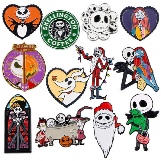 Cartoon Enamel Pins Brooches Backpack Hat Bag Lapel Badges Jewelry Halloween Gift