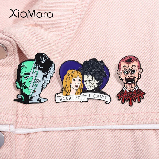 Horror Movie Enamel Pin Collection Brooches Lapel Backpack Clothing Badge Jewelry Gifts