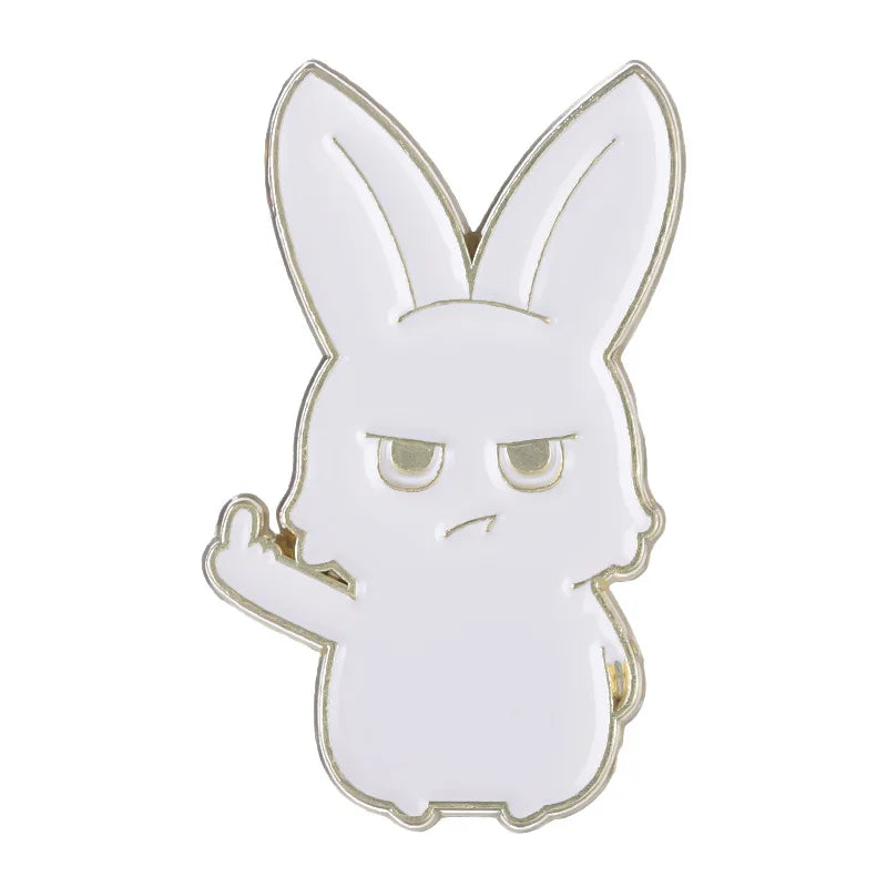 Mushroom Fox Kitten Rabbit Enamel Pin Cartoon Brooch Badge for Bags Jeans Hoodies Lapel Jewelry Kids Gift