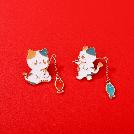 Metal Cat Enamel Pins Badges Brooch Jewelry Gift DIY