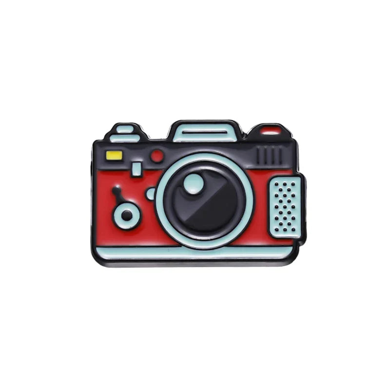 Retro Camera Enamel Pin Badge Jewelry Gift Personalized Brooch Lapel