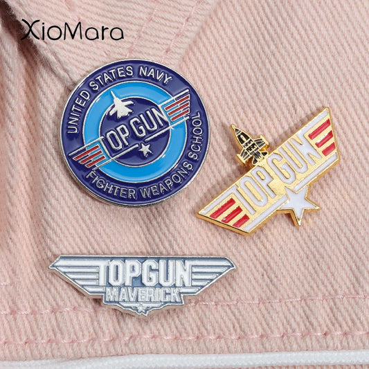Top Gun Enamel Pin Navy Fighter Squadron Badge
