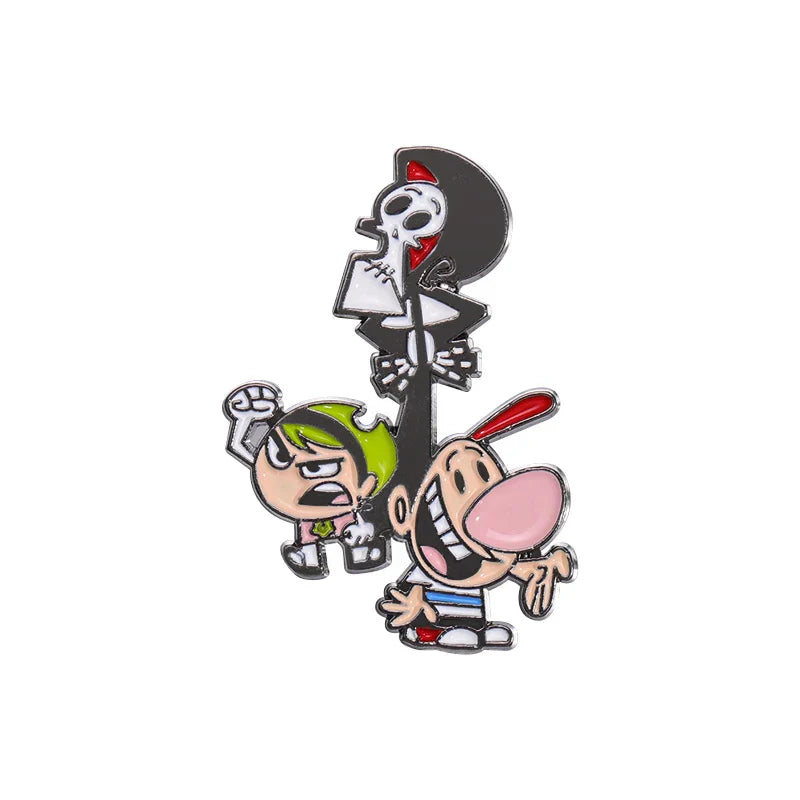 Cartoon Anime Death Enamel Pins Custom Brooches Lapel Badges Funny Jewelry Gift