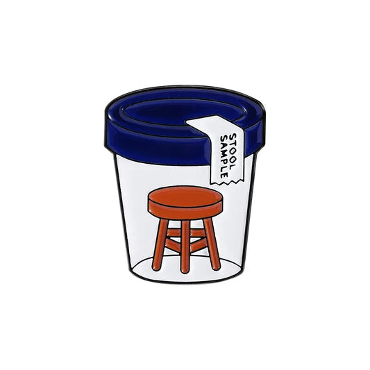 Medical Stool Sample Enamel Pins Doctor Nurse Brooches Lapel Badges Gift