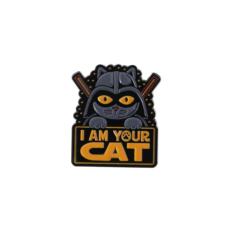 Cat Enamel Pin Sci-Fi Inspired Brooch Lapel Badge Jewelry Gift